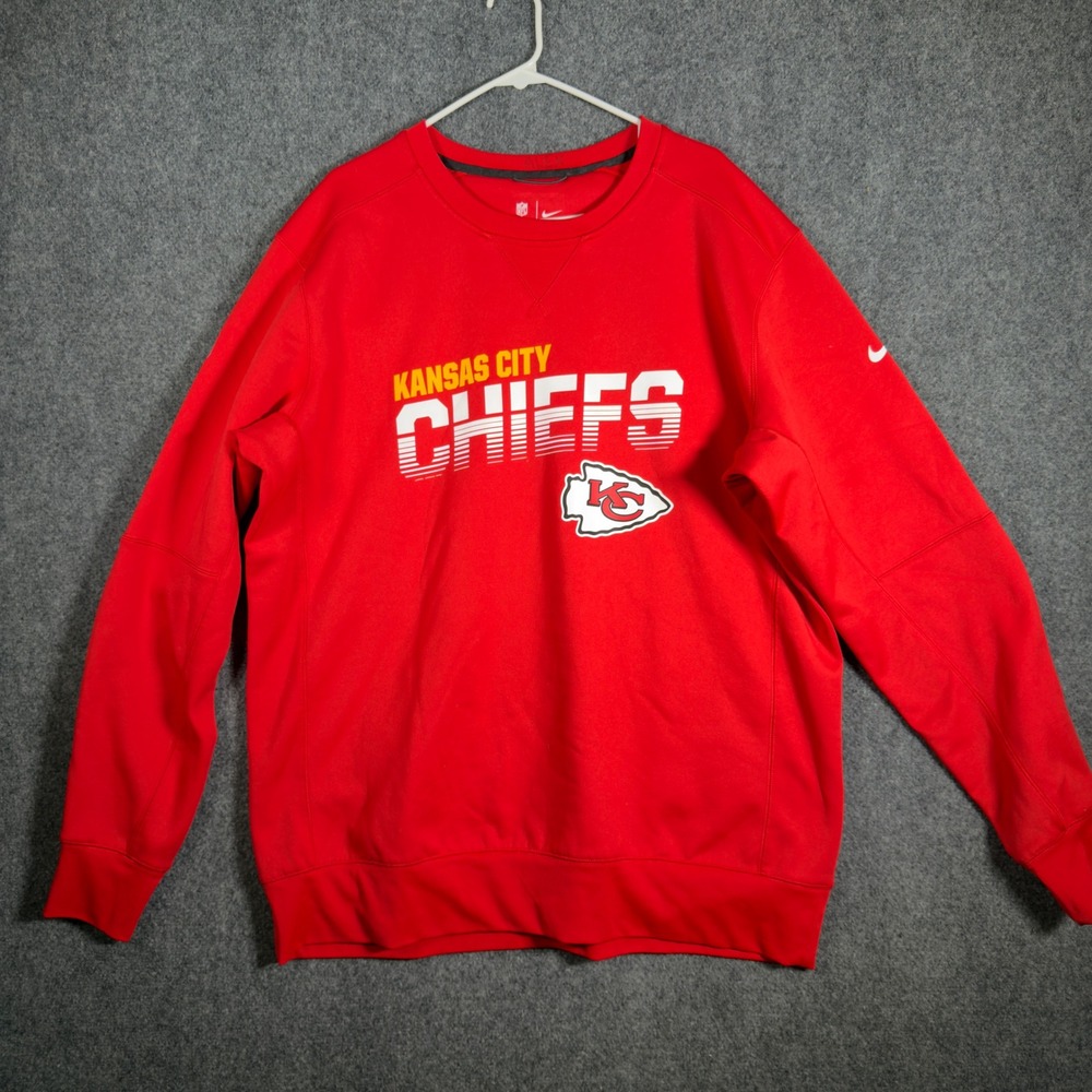 Nike Kansas City Chiefs NFL Onfield Crewneck Sweatshirt Mens XLT Team Issued